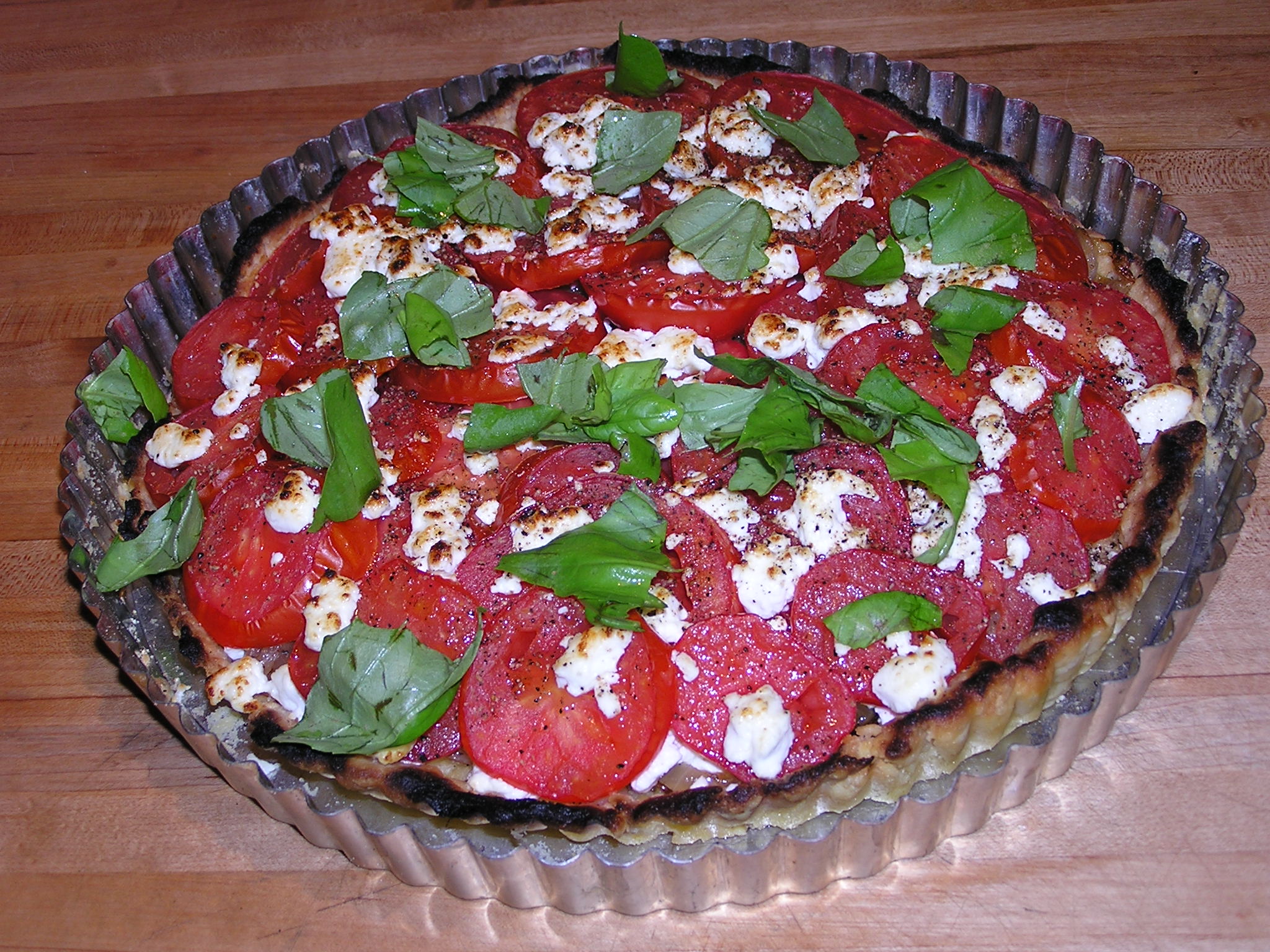 Tomato, Goat Cheese, and Onion Tart